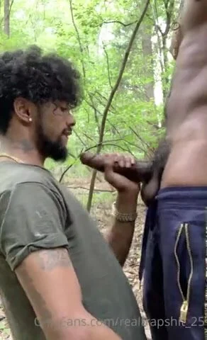 Cocksucker In The Woods - Cruising in woods, blowjob until he spunks in his mouth - ThisVid.com