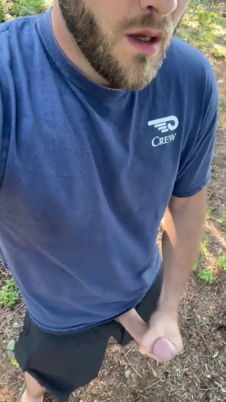 Hot boy masturbates in public place
