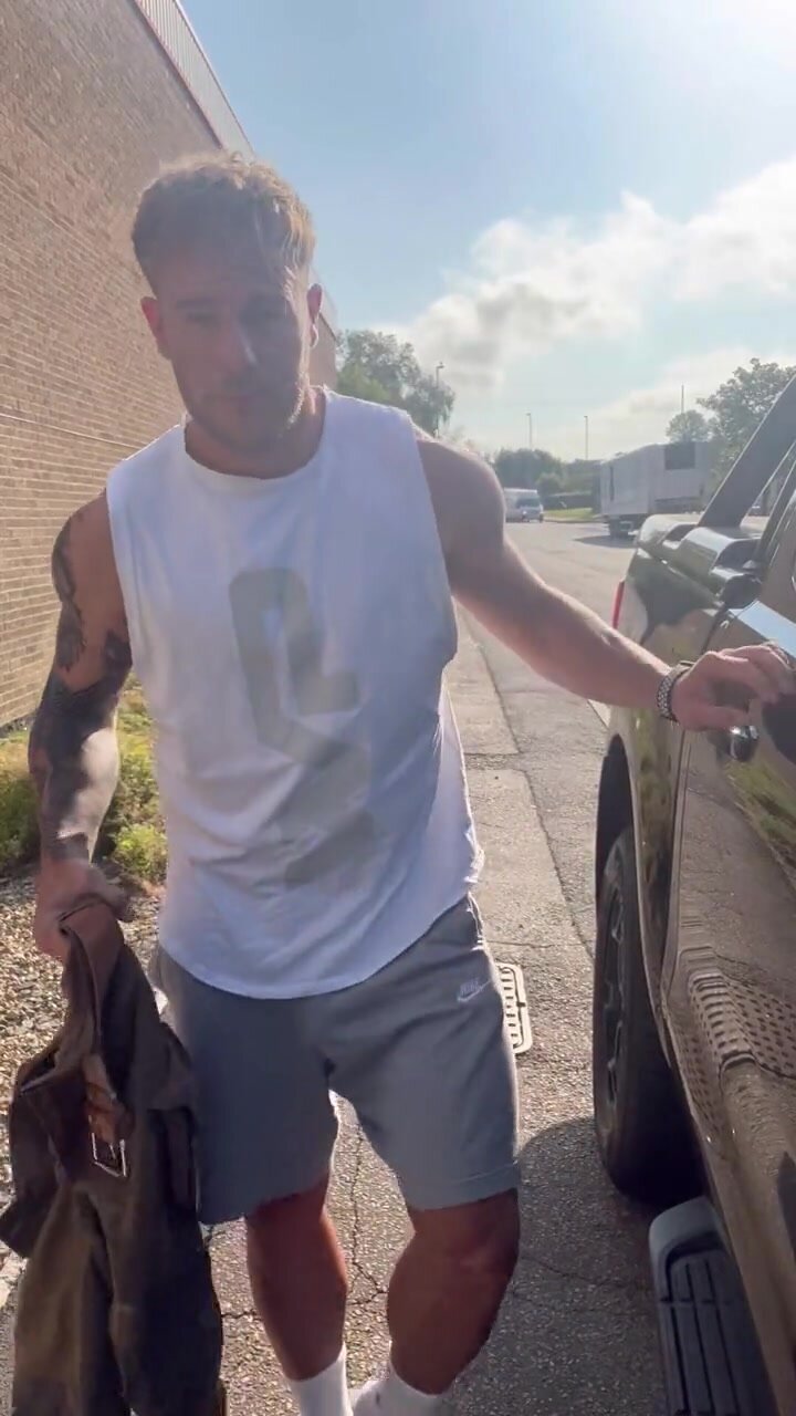Mature handsome man with cock changing clothes