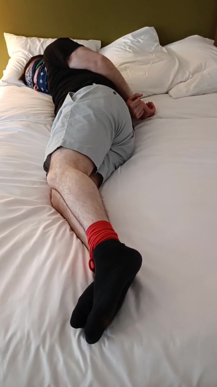 Bound and Gagged on a Hotel Bed