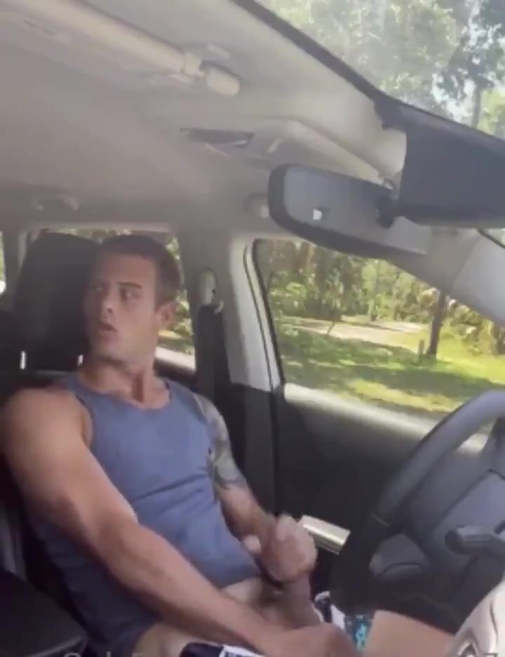 Guy jerking off in his car - video 2