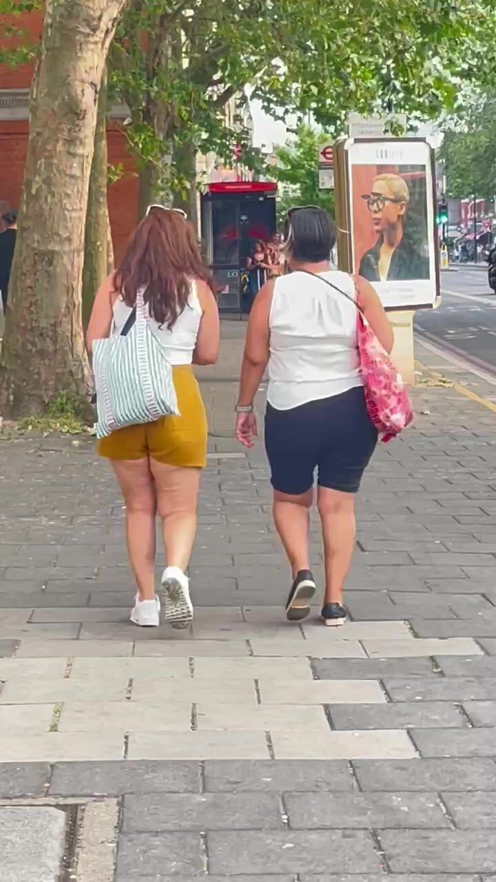 Mother daughter ass walking