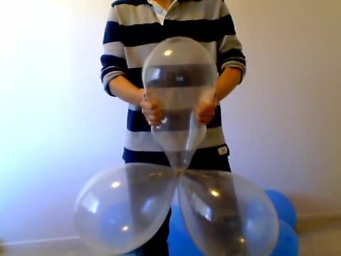 Man Squeeze Poppin Balloons After Party