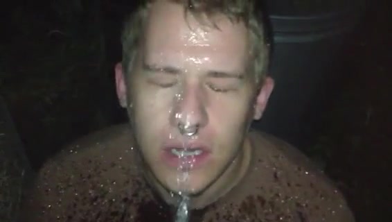 Pig piss boy swallowing