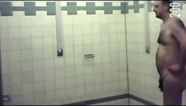 Married men jerking in public shower, risky