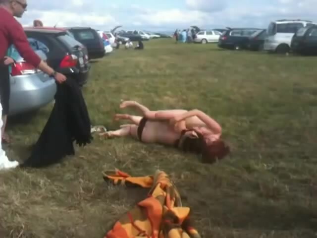 Two girls rolling around boobs out ENF