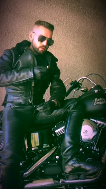 upl40 - leather biker marlboro reds smoker
