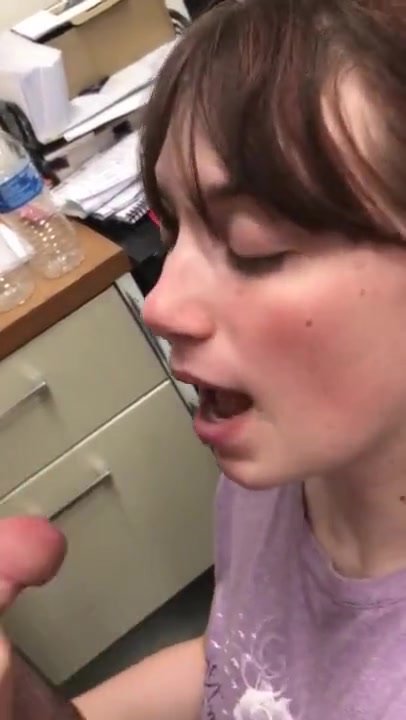 Cute girl sucking small dick