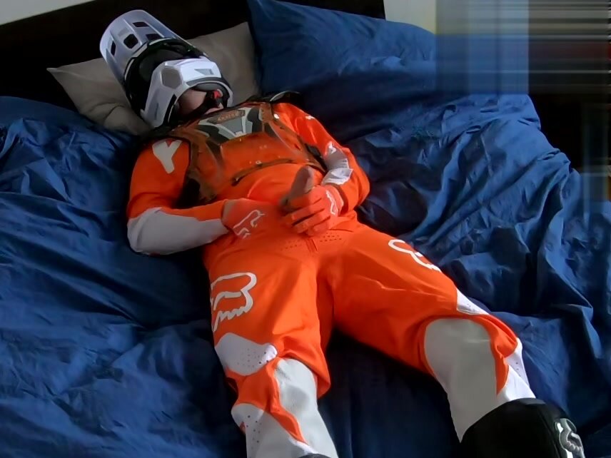 Sneak Peek: Masturbating in orange Fox KTM gear