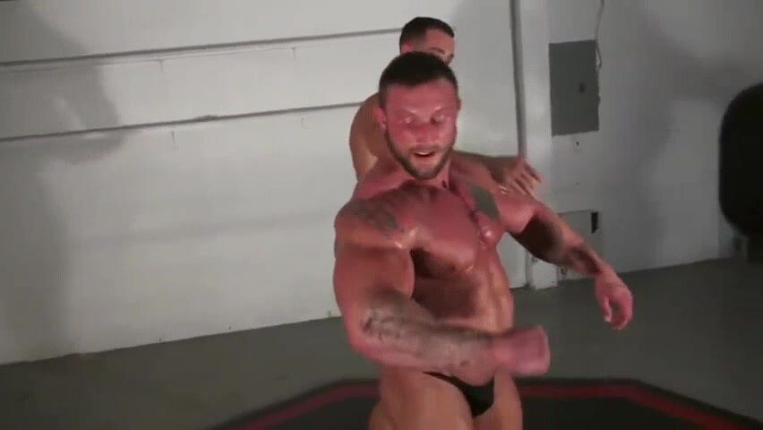 Bodybuilder wrestler  victory  poses