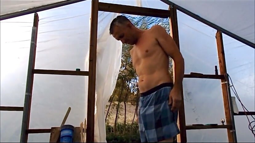 Sexy Mature Dad’s Big Cock In Greenhouse