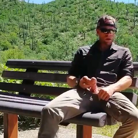 Horny dude needs a park bench bate