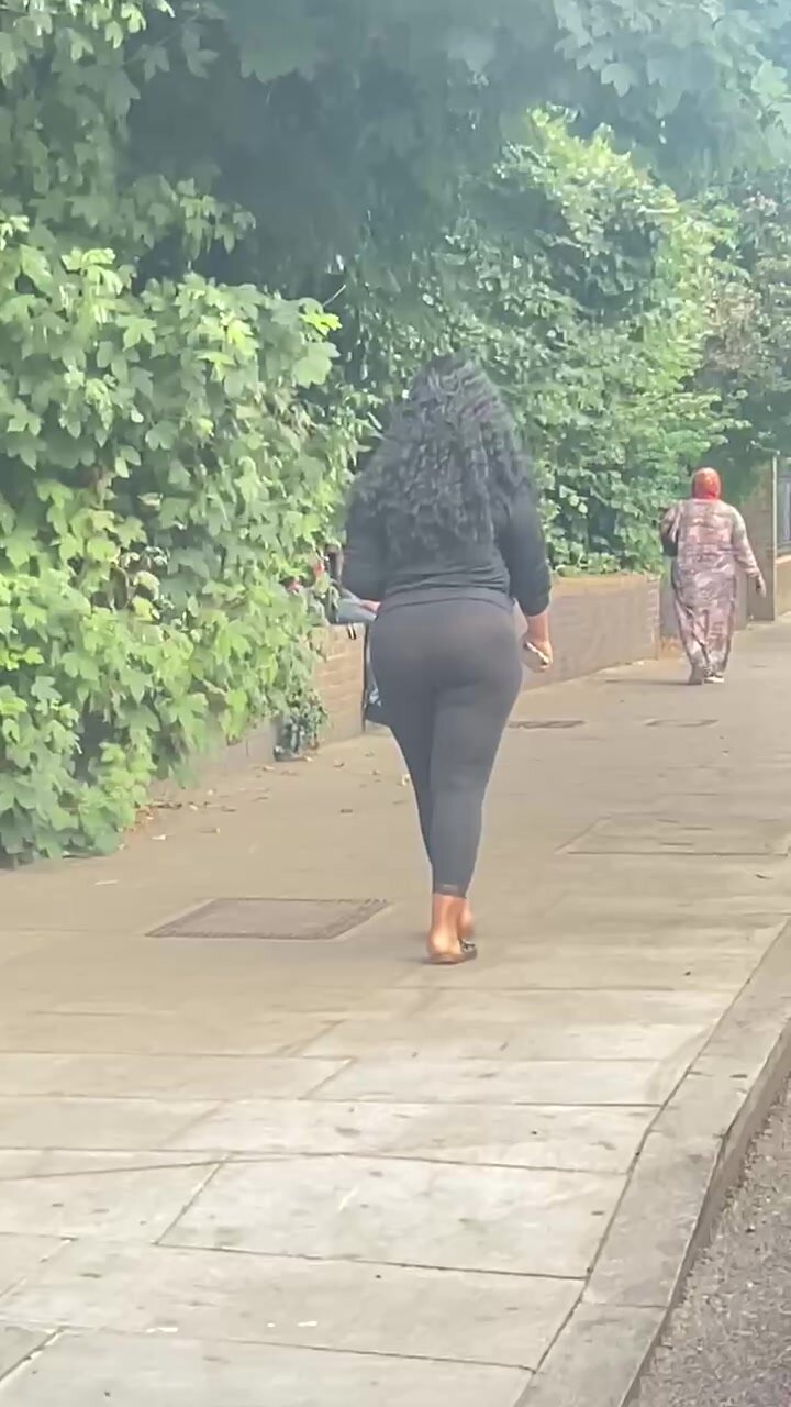 Fit ebony ass walking