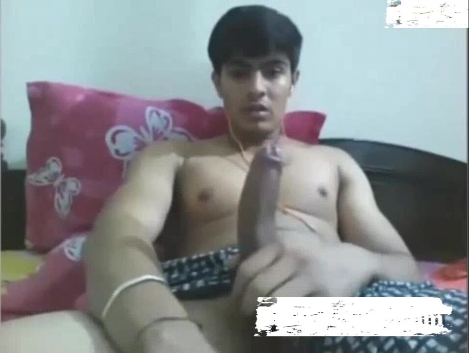 indian cutie jerking off his huge dick