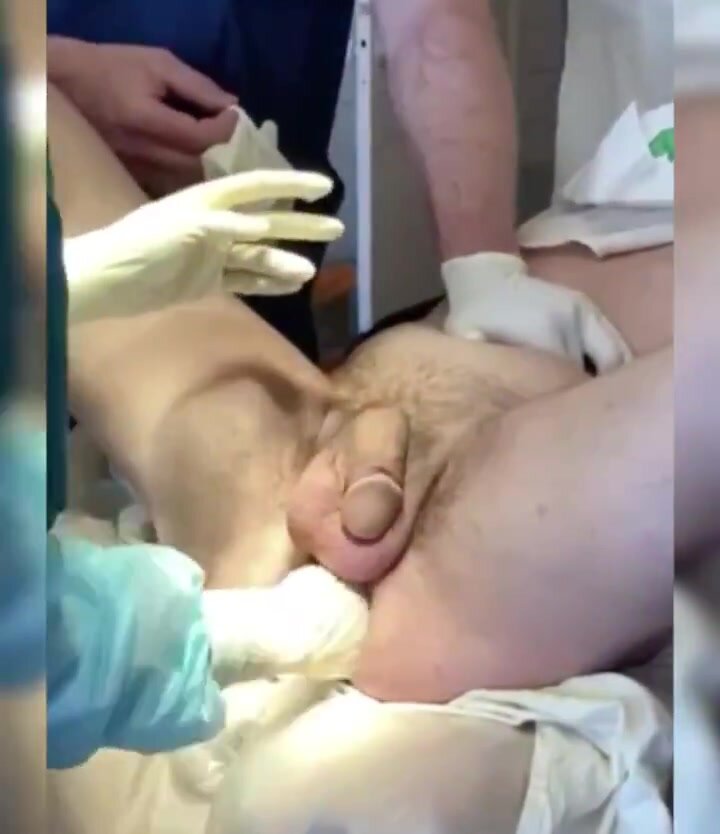 Embarrassed guy gets female doctors to remove dildo