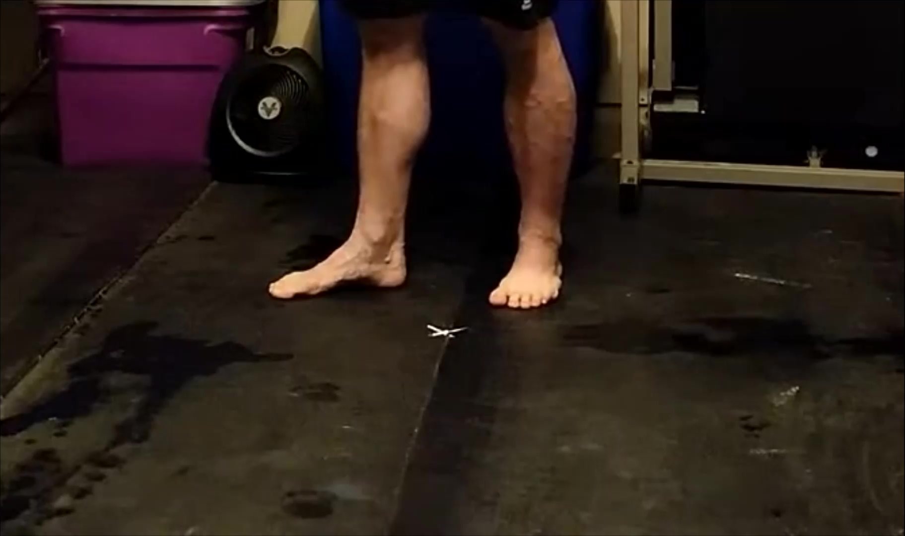 Athlete Grips the Ground With Feet