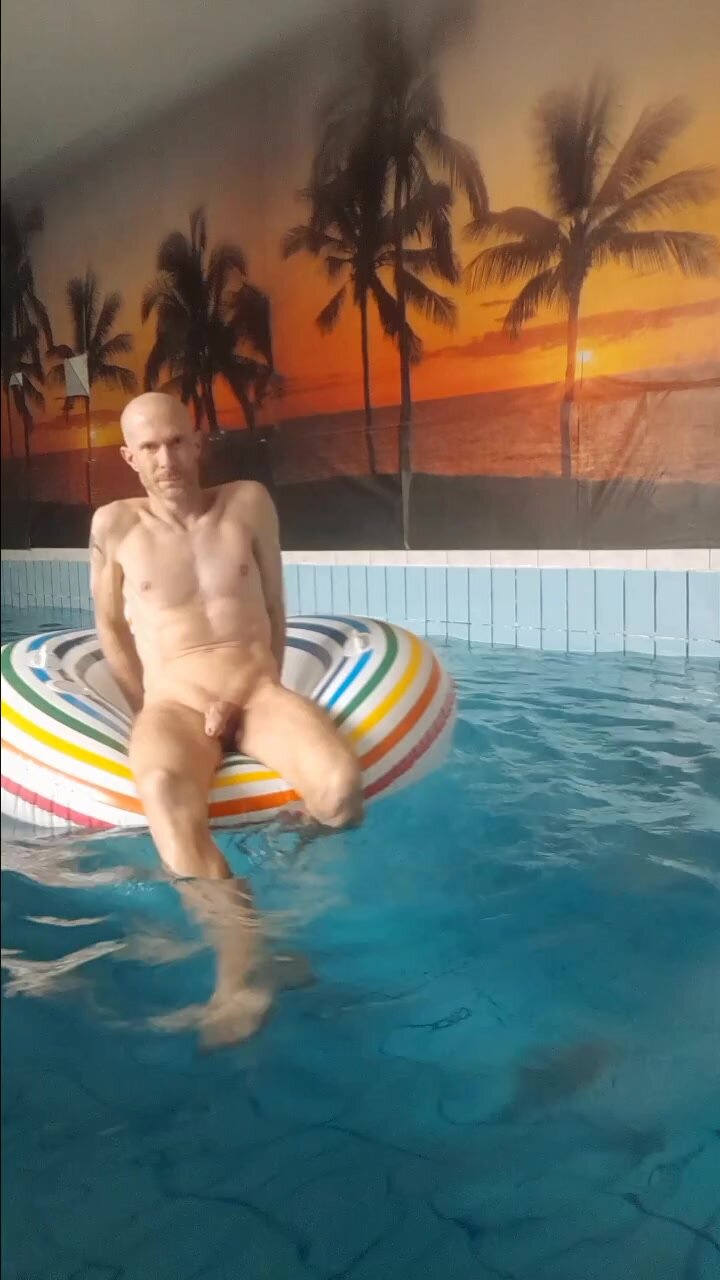 on my swimming hoop