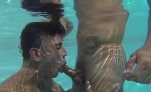 Pool kiss and suck