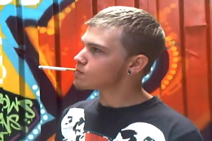 upl79 - hot chav lad smoking cigarette