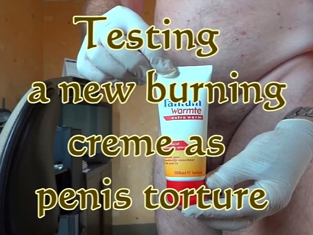 Testing a new heat gel for penis ...