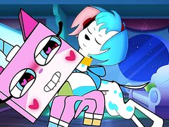 unikitty having sex with a blue dog