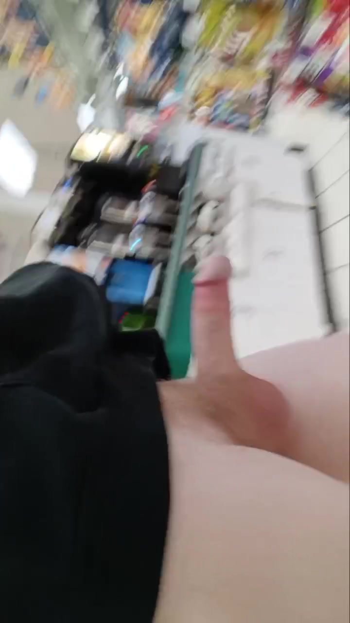 Dick out in convenience store