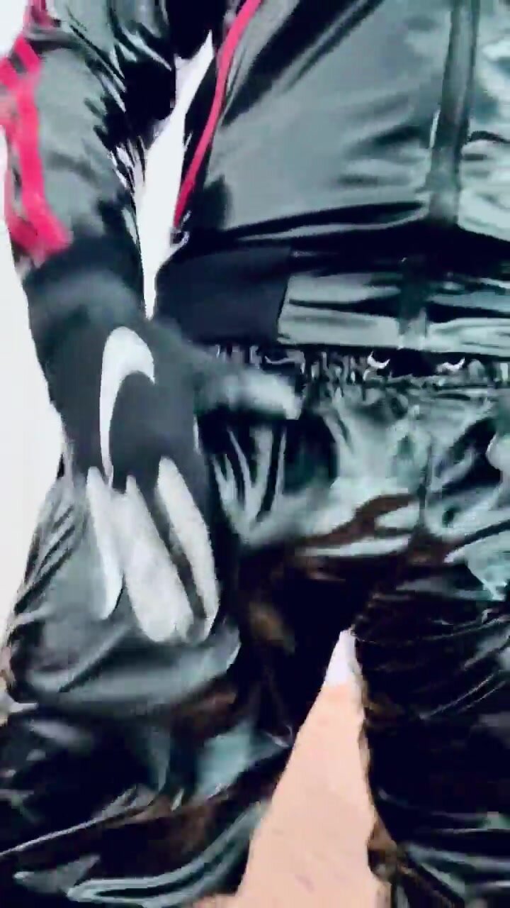 horny in shiny sport outfit