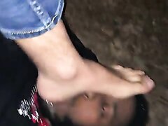 Slave worships master's feet - video 2