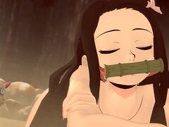 Nezuko getting fucked in the ass at demon slayer hotspr