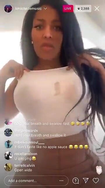 Artist K Michelle accidentally flashes breasts on IG