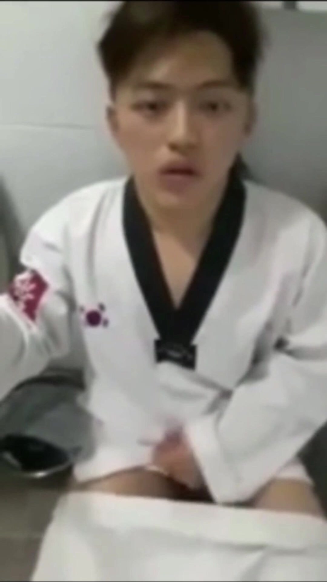 Teenage Taekwondo Player Masturbates In The Bathroom