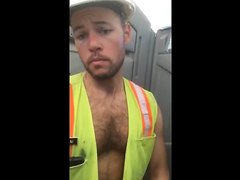 Hot worker cum on the construction site