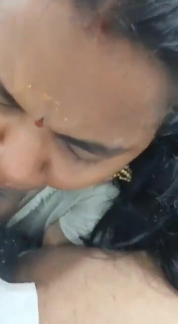 Aunty blow job and cum drinking