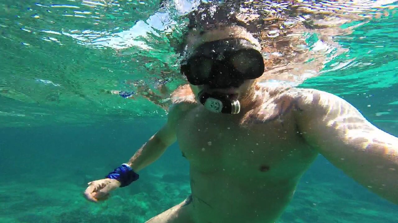 Underwater Salinas Ibiza with cressisub masc