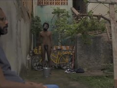 Nude Black Actor Bathing