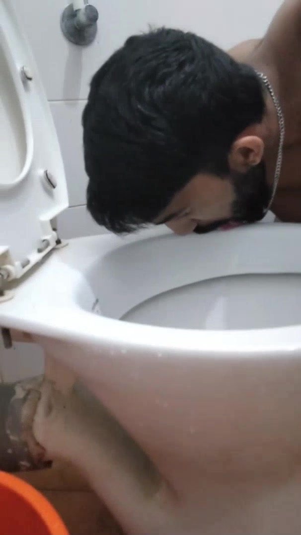 Toilet cleaning Indian slave John