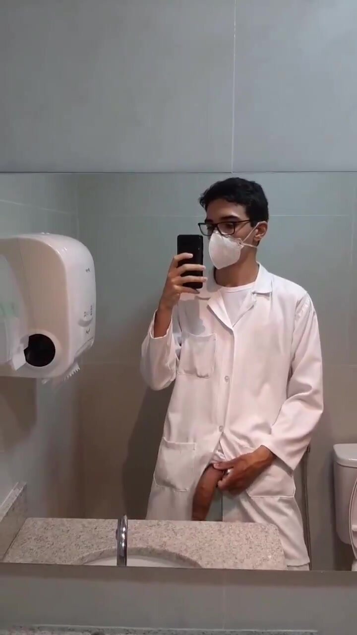 Doctor with a huge uncut cock
