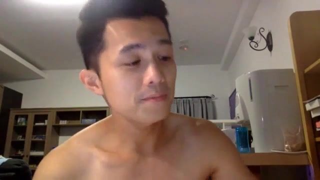 asian handsome guy showing his big cock