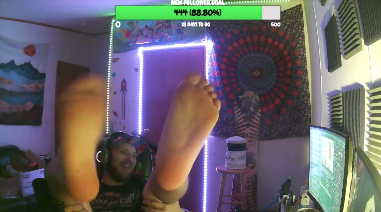 Dad shows off his soles