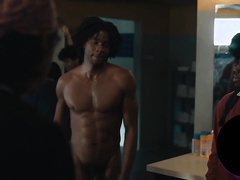 Nude Black Actor In Walks Through the Locker Room