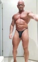 Muscle  Dad in thongs