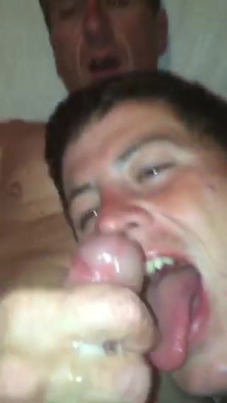 Dilf Cums in Guys Mouth