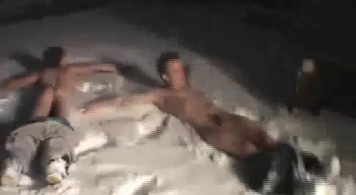 Naked in the snow - video 4