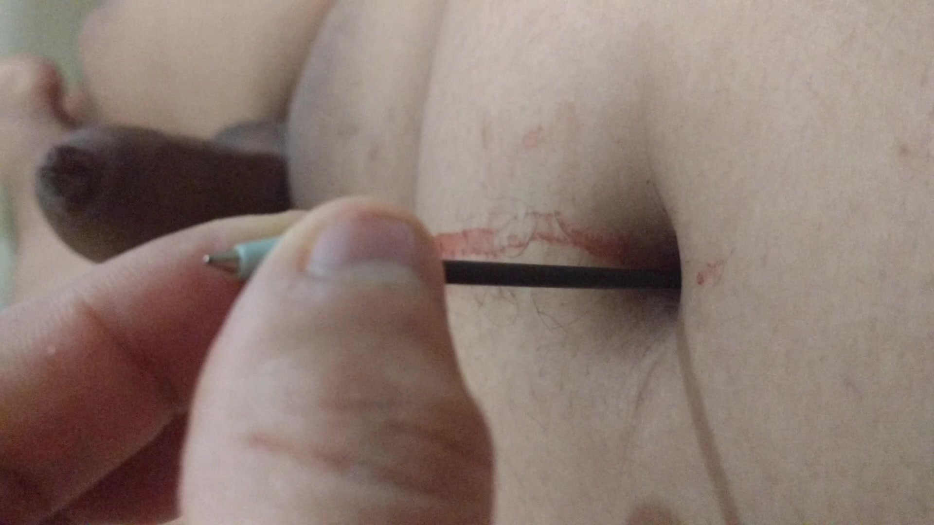 Navel torture pencil