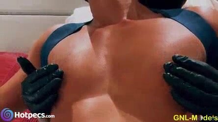 Guy Gets Nipples Fondled By Man In Latex Gloves