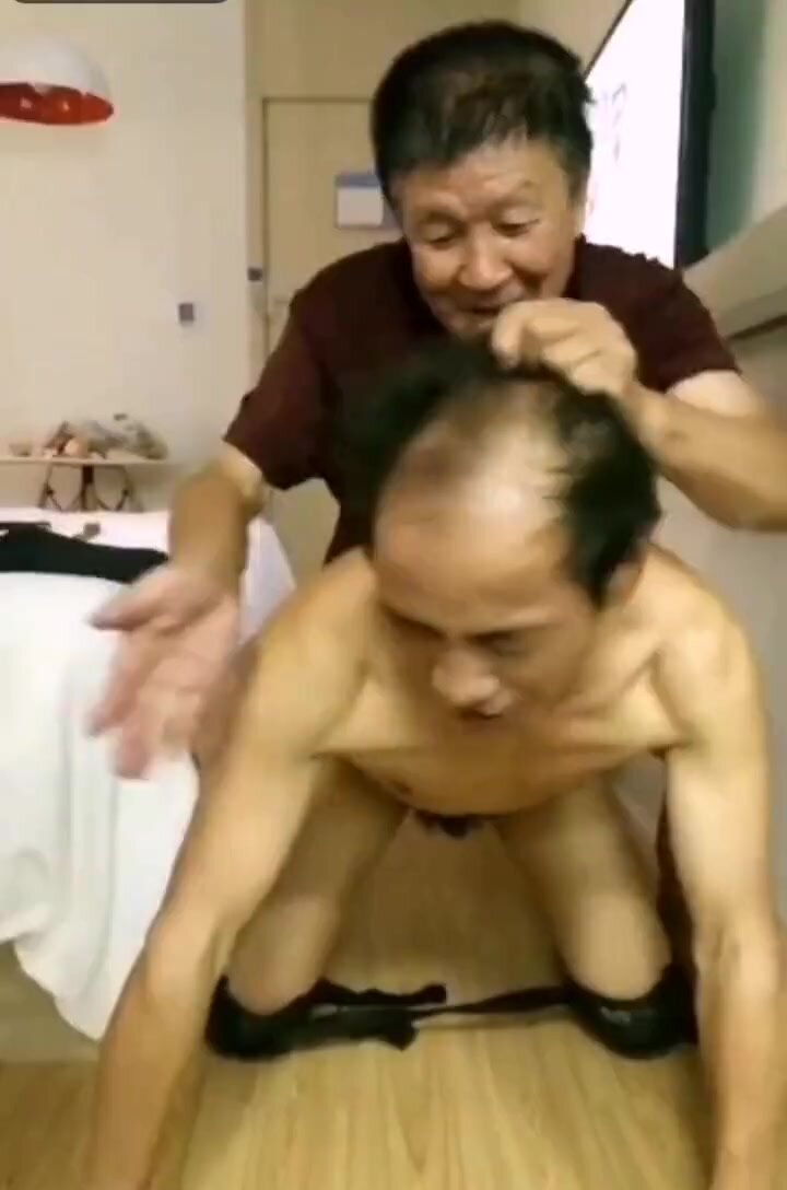Asian cute master rides and humiliates his slave