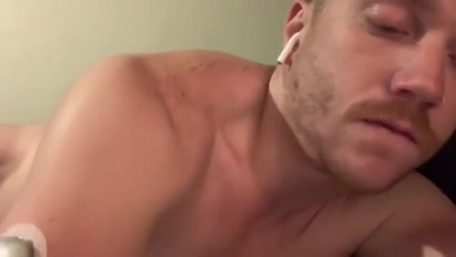 blond sniffs poppers and cums with a smile