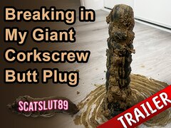 Breaking in My Giant Corkscrew Butt Plug (TRAILER)