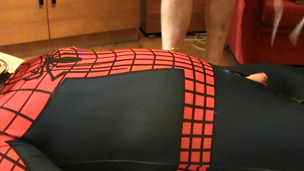 Restrained Spiderman is enjoyed