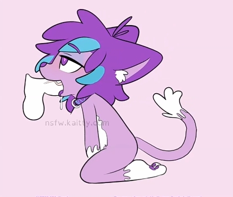 Funny purple cat jowblob